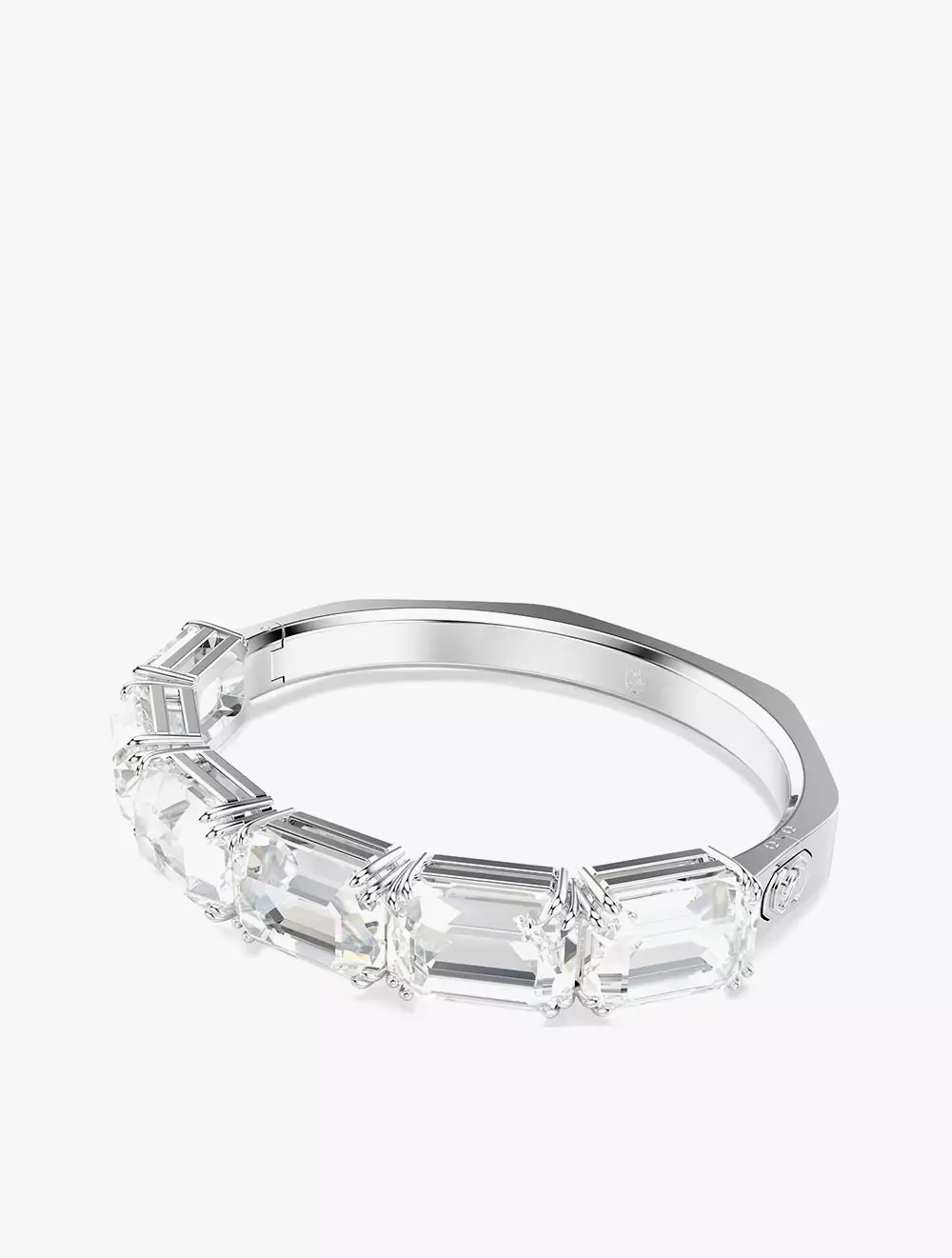 Millenia Bangle, Octagon Cut, White, Rhodium Plated - S - White