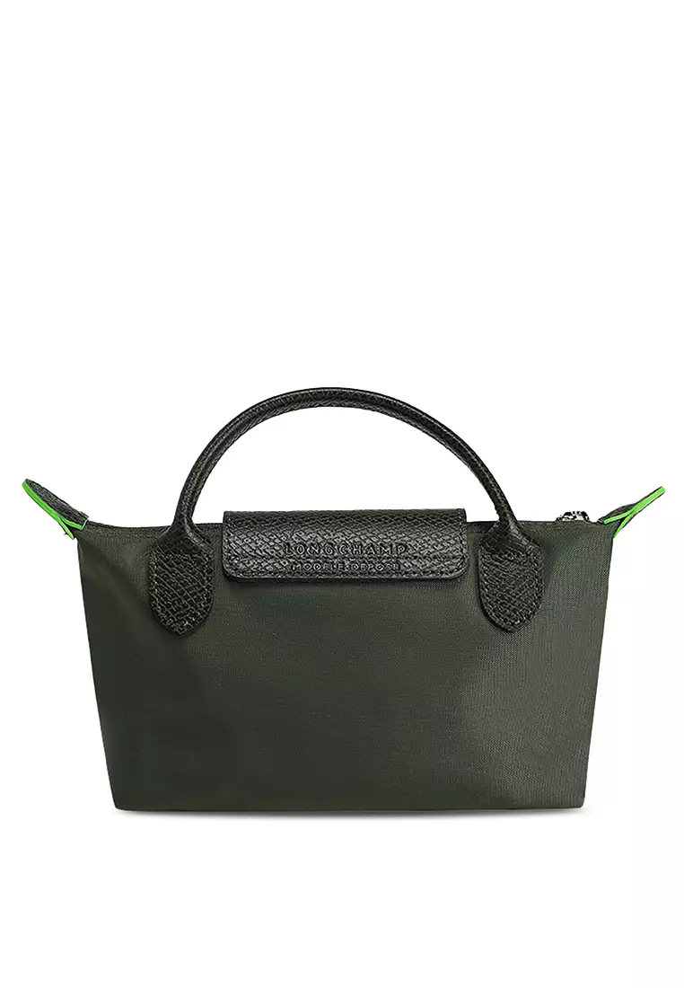 Le Pliage Green Pouch with Handle (tr)