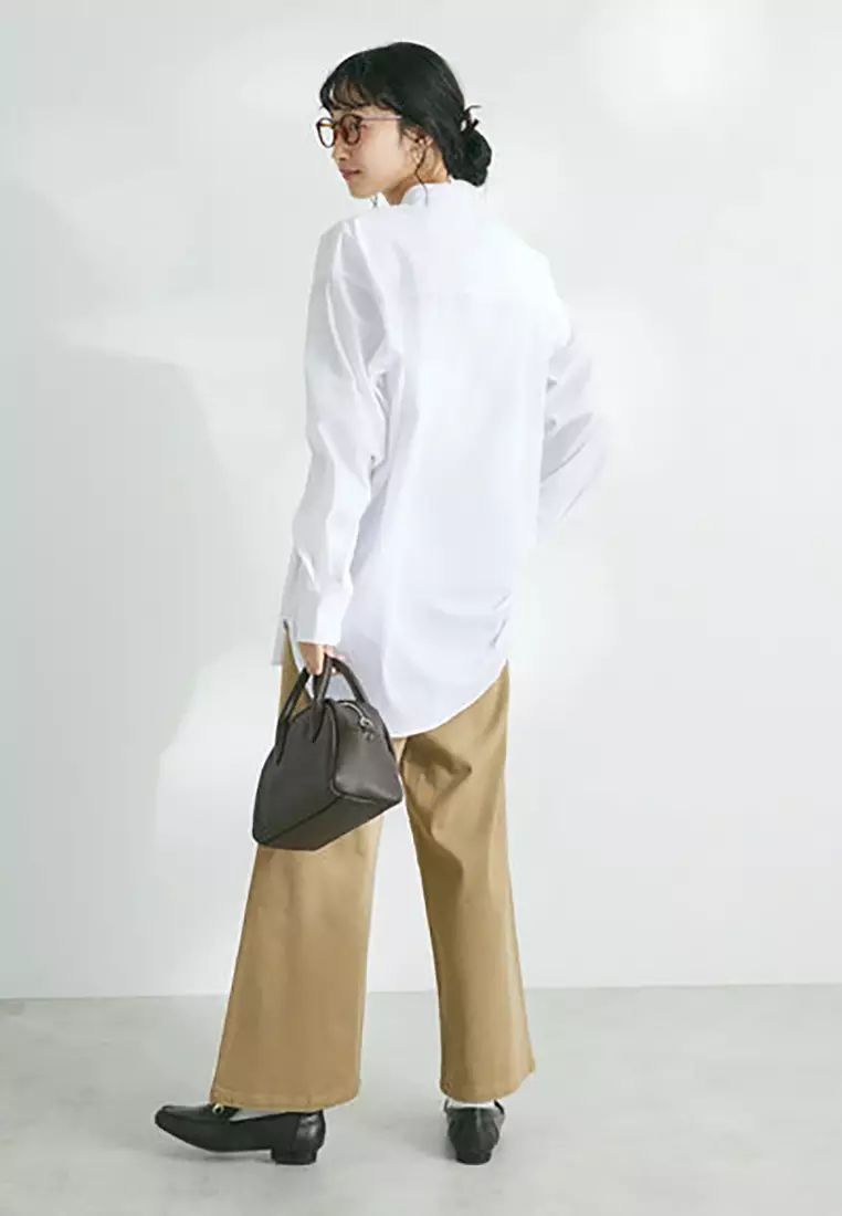 Craft Standart Boutique - Chisaki Band Collar Shirt Off White