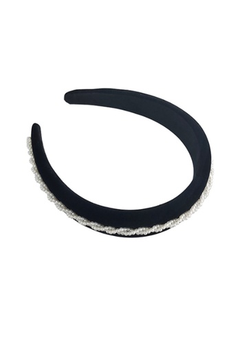 Kings Collection black Vintage Black Velvet Headband (HA20402) A8559AC58DD42EGS_1