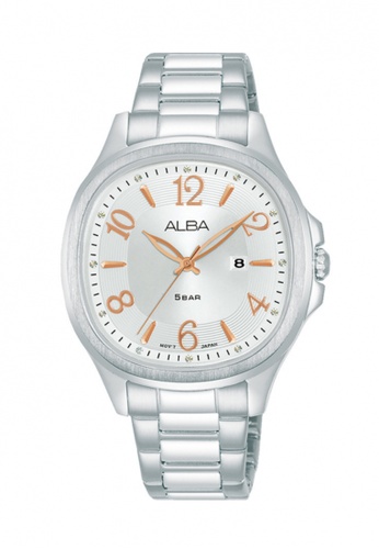 ALBA PHILIPPINES silver Silver White Patterned Dial Fashion AH7X59 Women's Quartz Watch 34mm EA119AC3C037BFGS_1