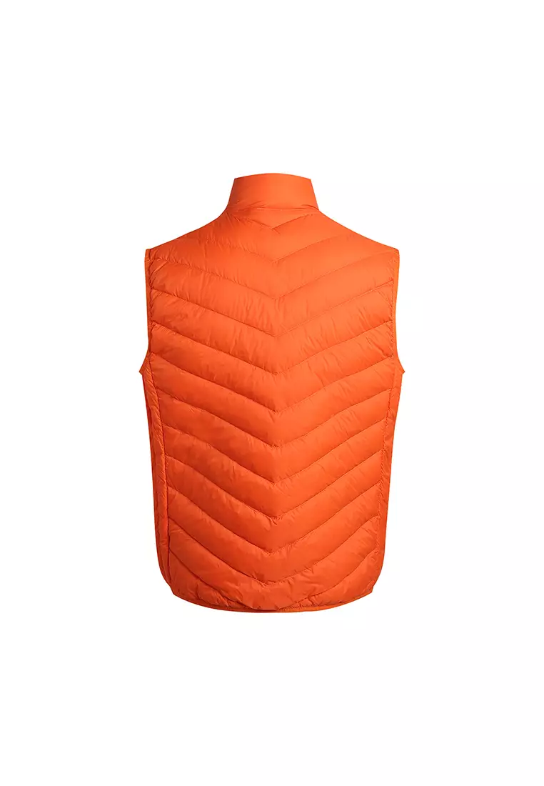Orange polo vest top