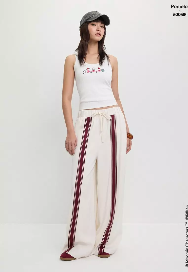 Pomelo. x Moomin Embroidered Tank Top - White
