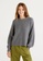 United Colors of Benetton grey Soft sweater with slit pattern 20A68AAF730608GS_1