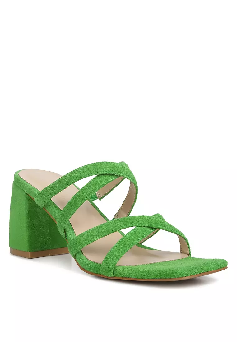 Mint Green Strappy Casual Block Heel sandals
