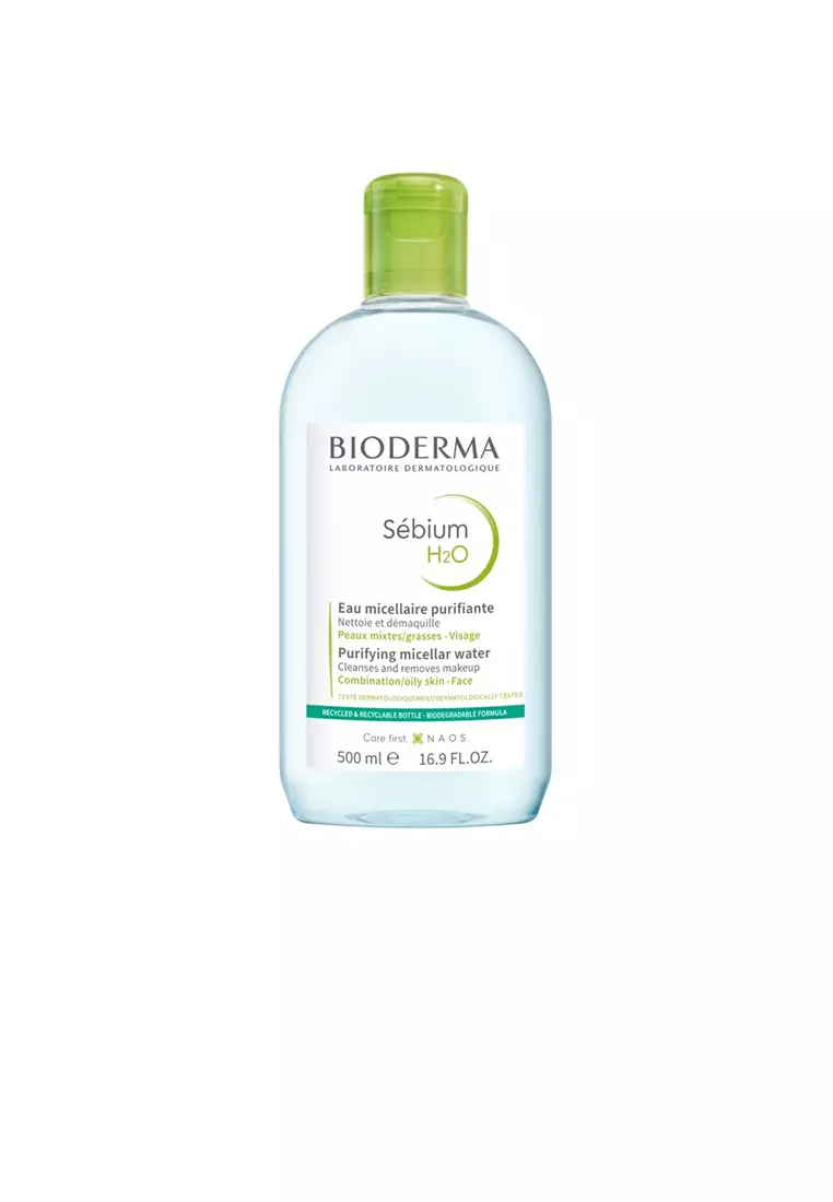 Bioderma - 貝德瑪 H2O控油深層卸妝潔膚水500ml (混合性﹑油性﹑痘痘肌適用)