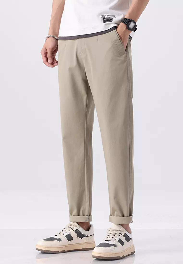 Buy Trendyshop Casual Straight Leg Chino Pants 2024 Online