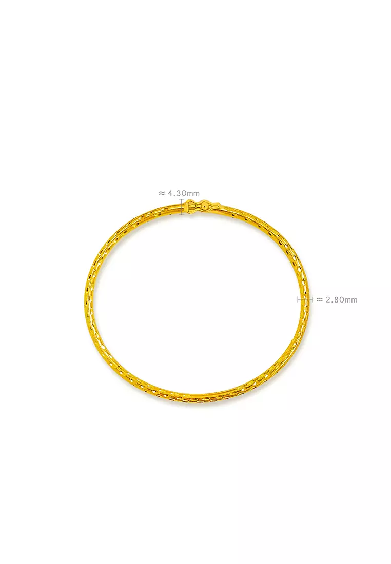 375/9K Gold Bangle G11 (XS-15CM)