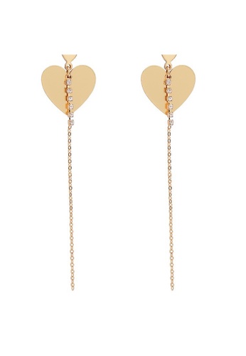 A-Excellence gold Gold Plated Drop Love Design Earrings DDA76AC3481C71GS_1