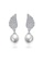Rouse silver S925 Pearl Geometric Stud Earrings 41D3DACD80610EGS_1