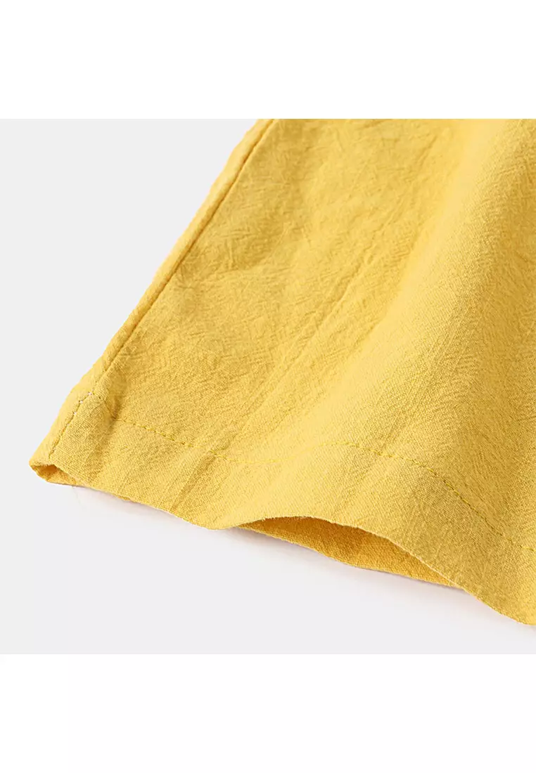 Cotton Linen Solid Color Beach Shorts YL-DK01