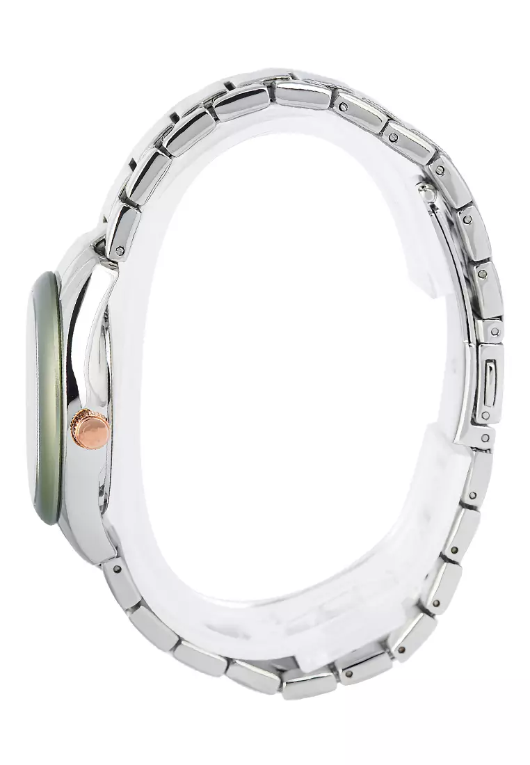 Alexandre Christie - Jam Tangan Chronograph Wanita - Silver Green Stainless Steel - 2A85 BFBSSGN