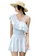 A-IN GIRLS white One-Shoulder Ruffled One-Piece Swimsuit 96BEEUS683B0F6GS_1