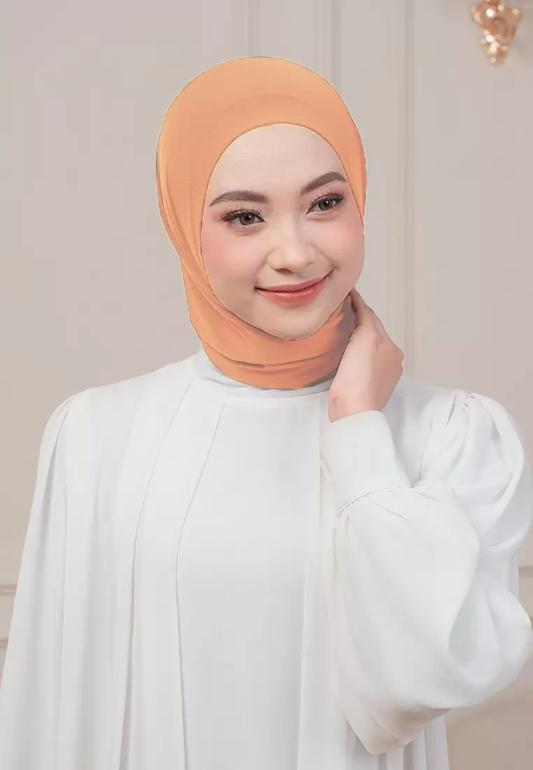 HIJAB INSTAN QIARA - SOFT ORANGE