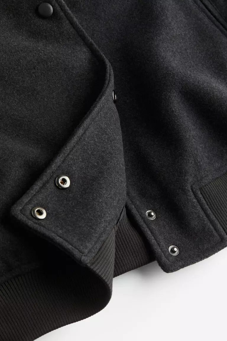 Jual H&M Felted bomber jacket Original 2025 ZALORA Indonesia ®