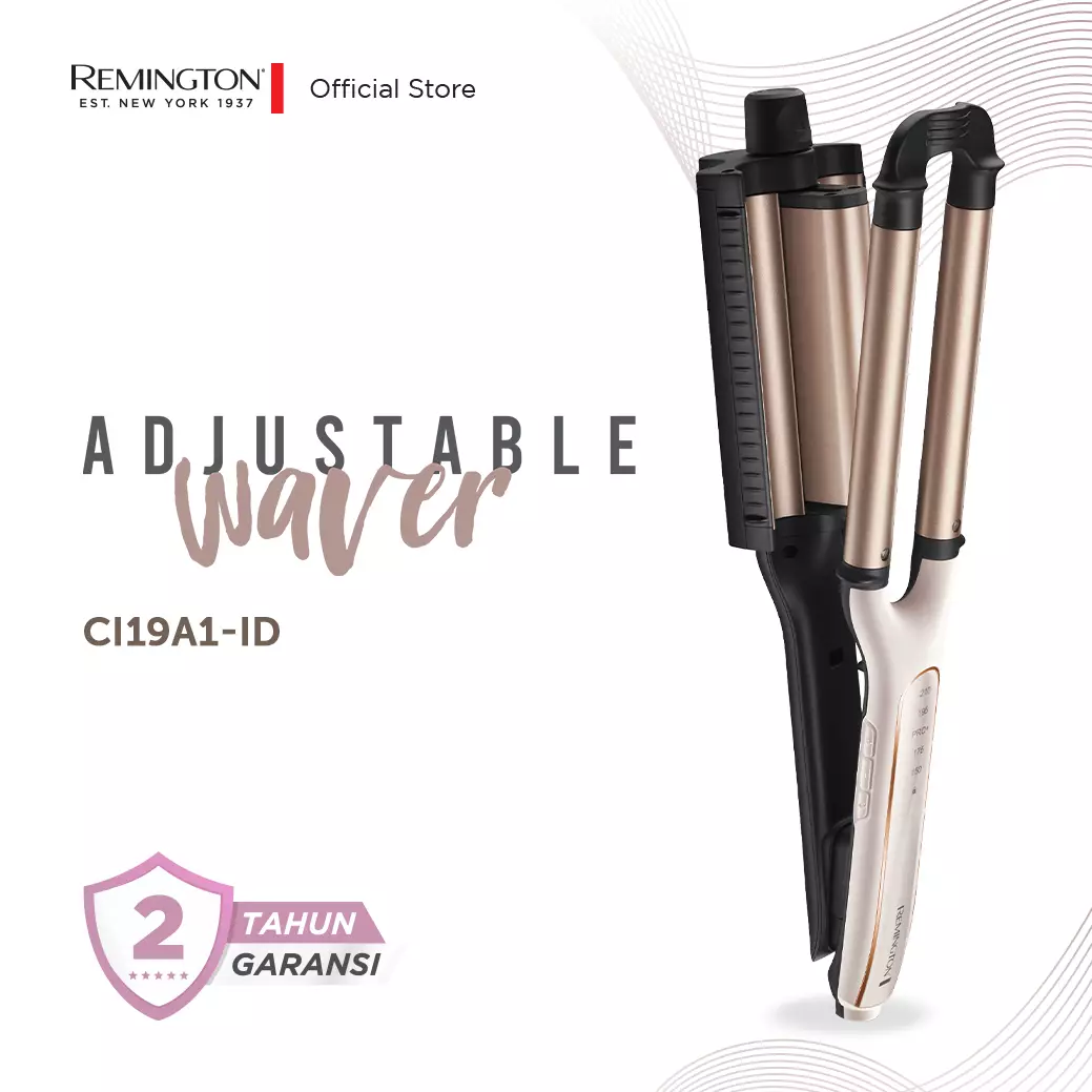 Remington Catokan Gelombang Adjustable Waver CI19A1-AP