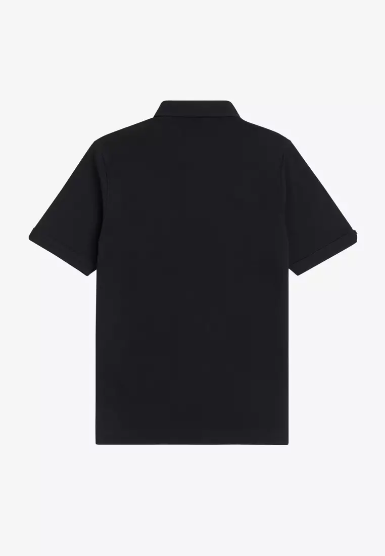 Fred Perry M1627 Button Down Collar Polo Shirt (Black)