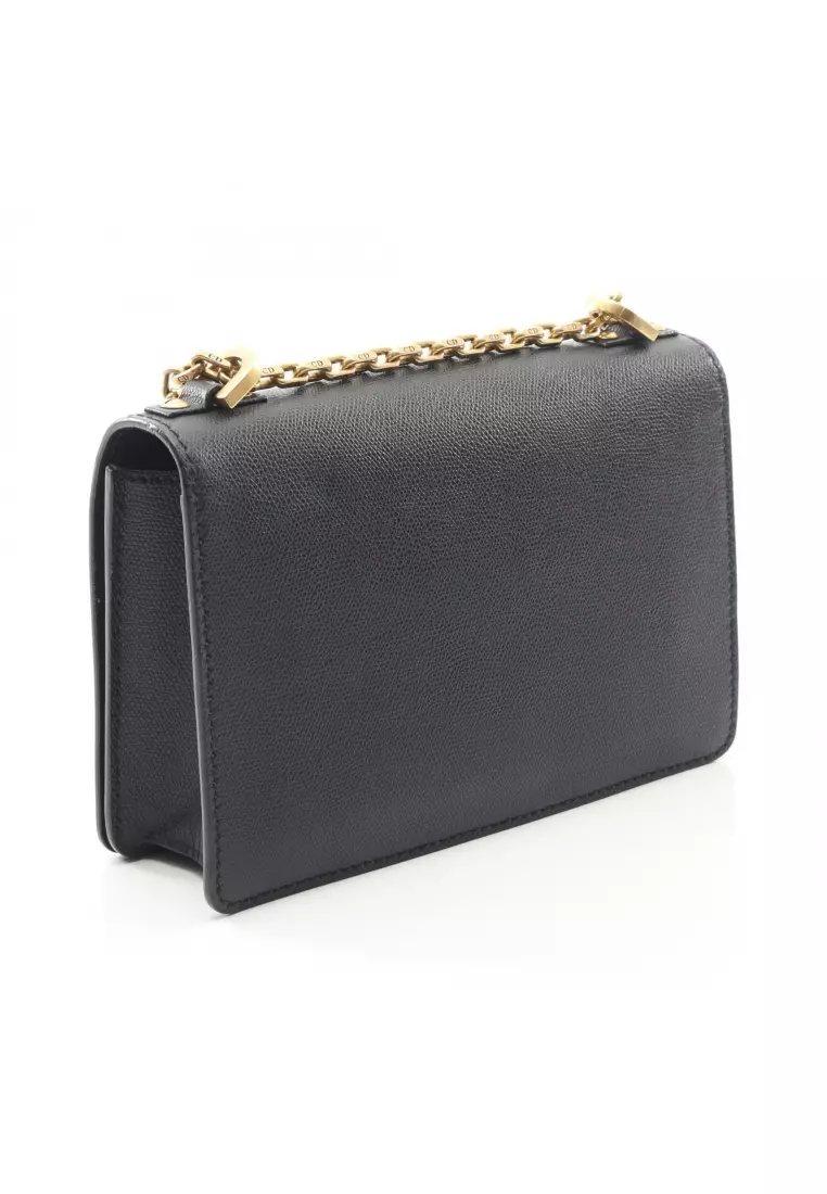 Pre-Loved Christian Dior J'ADIOR Jadior chain shoulder bag leather black