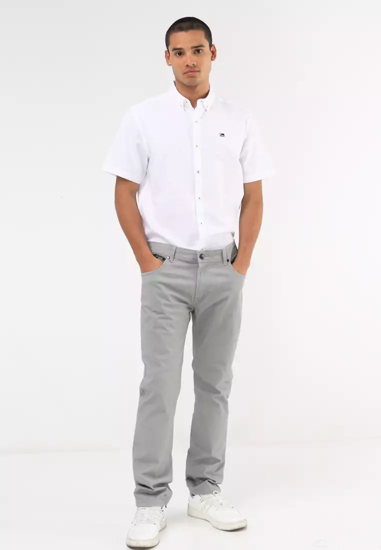 Colored Long Pants Slim Tapered Stretch