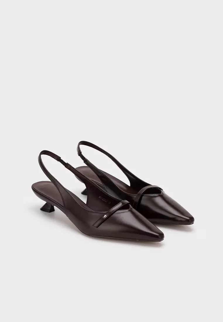 POINTED TOE SLINGBACK SPRAY HEEL