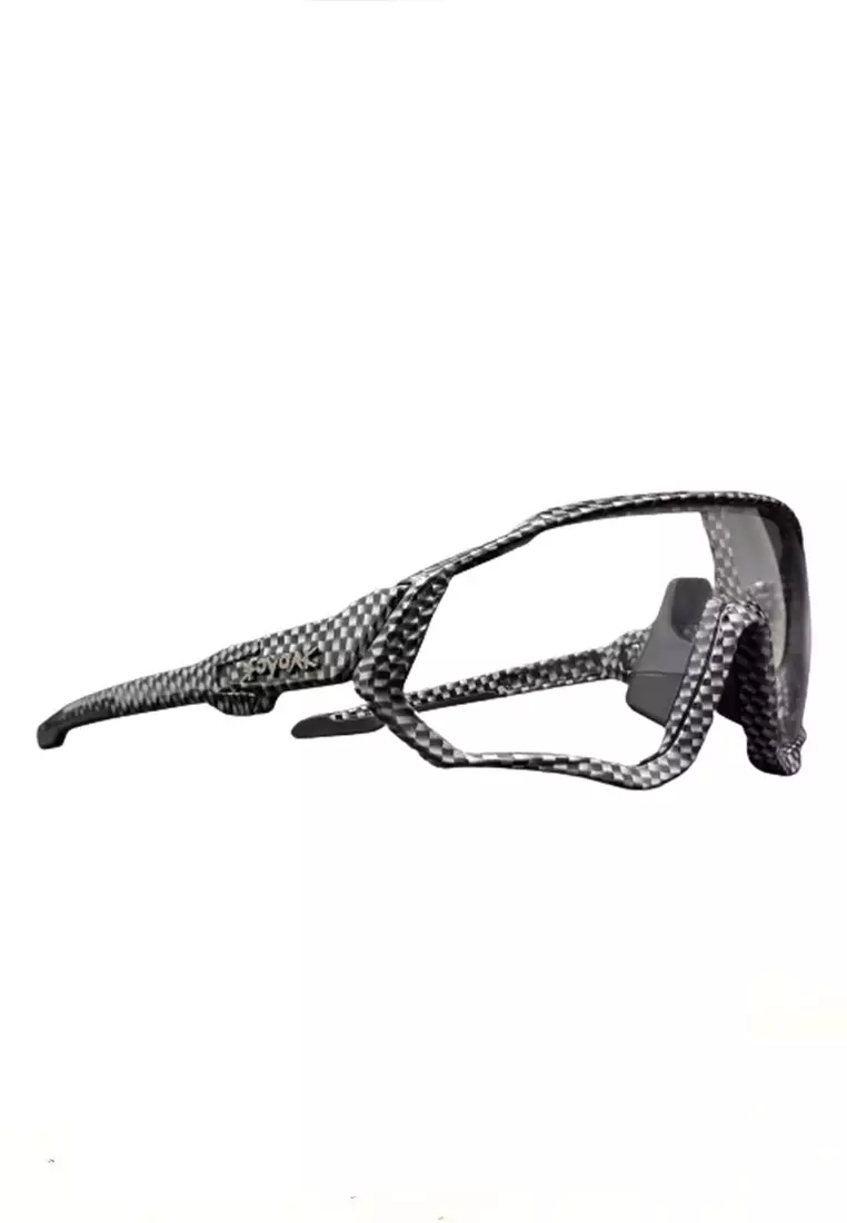 Adna Kacamata Sepeda Unisex Lensa Photochromic Full Frame Material PC ORIGINAL - Black