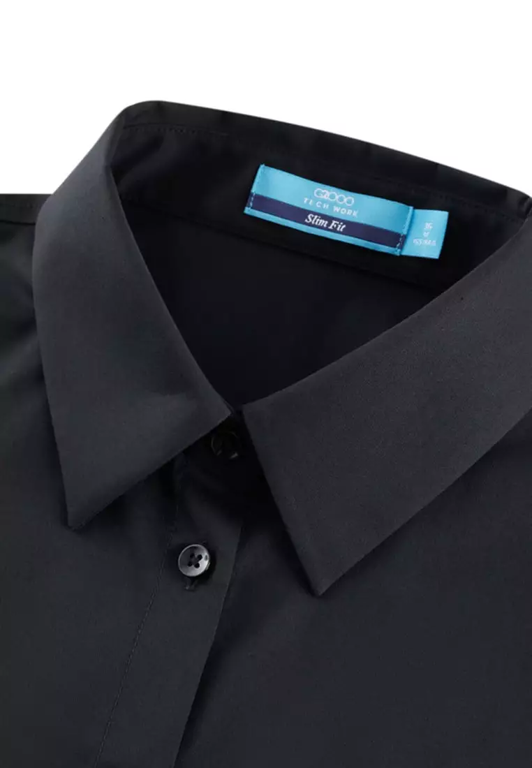 Easy Care Cotton Nylon Spandex Fine Twill Shirt