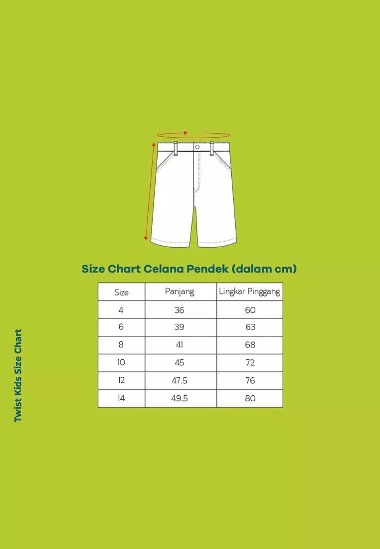 Twist Kids - Tara C, Rise Up Series, Celana Pendek Kargo Bahan Parasut Anak Laki-Laki Warna Hitam