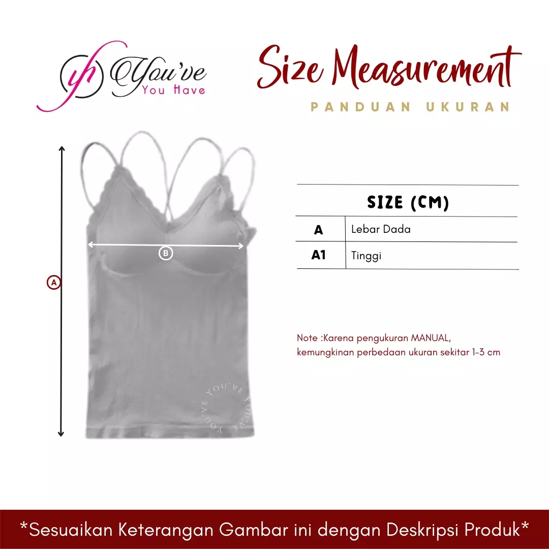 YOU'VE (YOU HAVE) Tank Top  Tanktop Tangtop Singlet Wanita Crop Top 001454