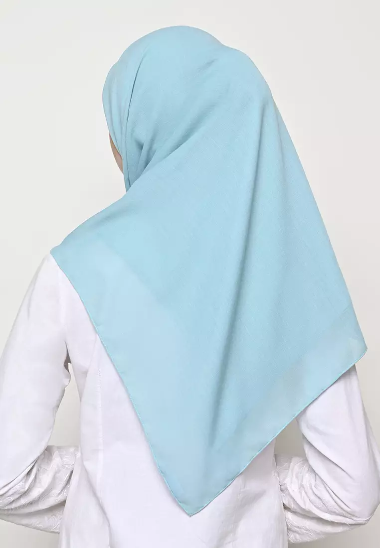 Jual My Daily Hijab Hijab Segi 4 Jahit Tepi Voal Gucci Cerulian