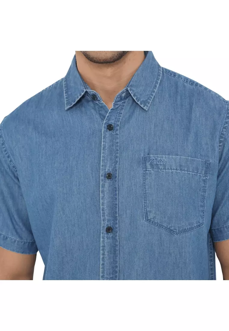 POLICE Kemeja Polos Jeans  Regular Fit Pria