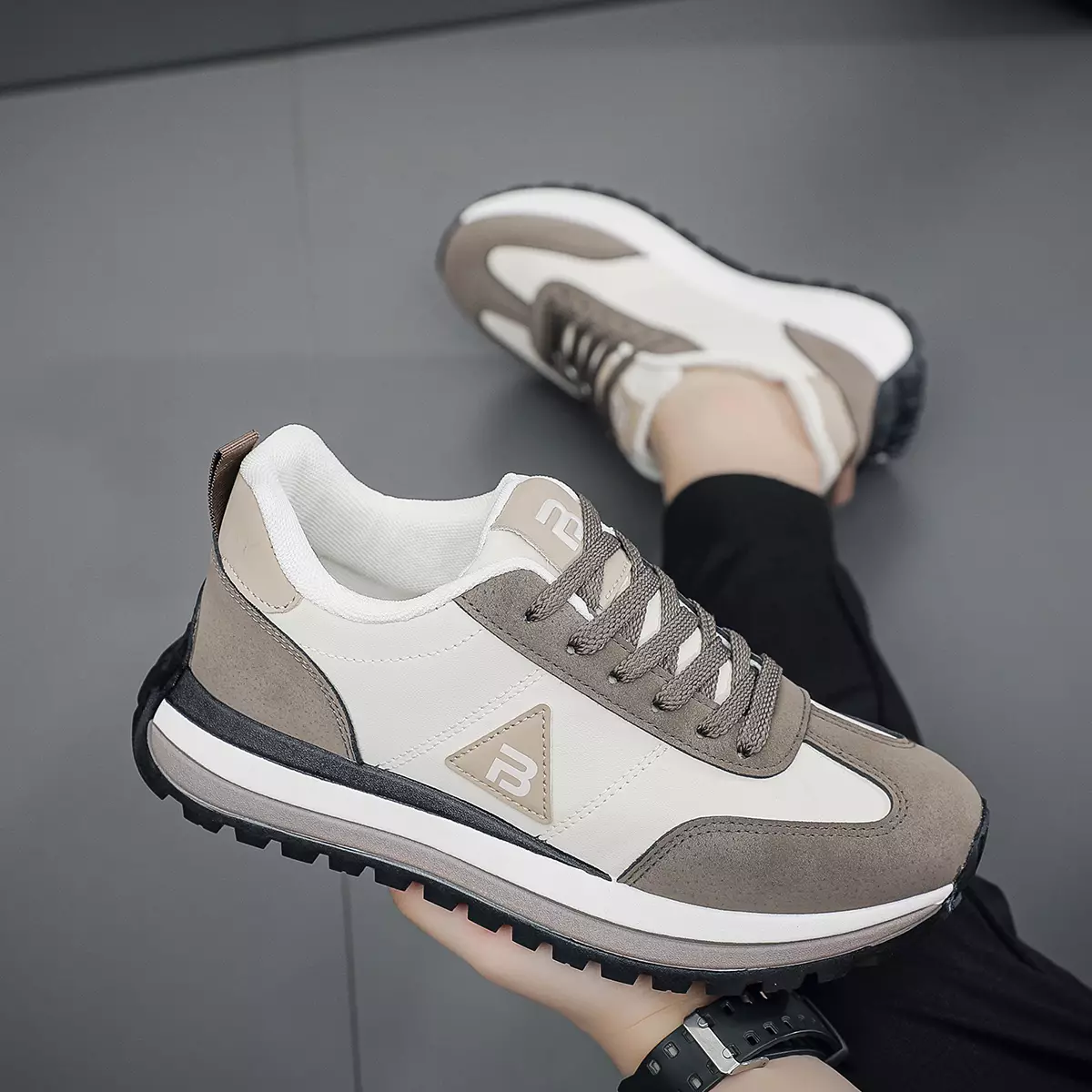 Sepatu Cowok Casual Bertali Sneakers Pria Sekolahan Pelajar QN325