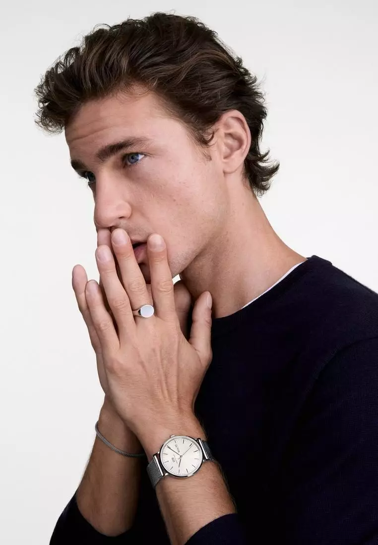 Classic Day Display Sterling Champagne  - Men Watch stainless steel watch DW Official Authentic Original jam tanggan lelaki DW jam tangan