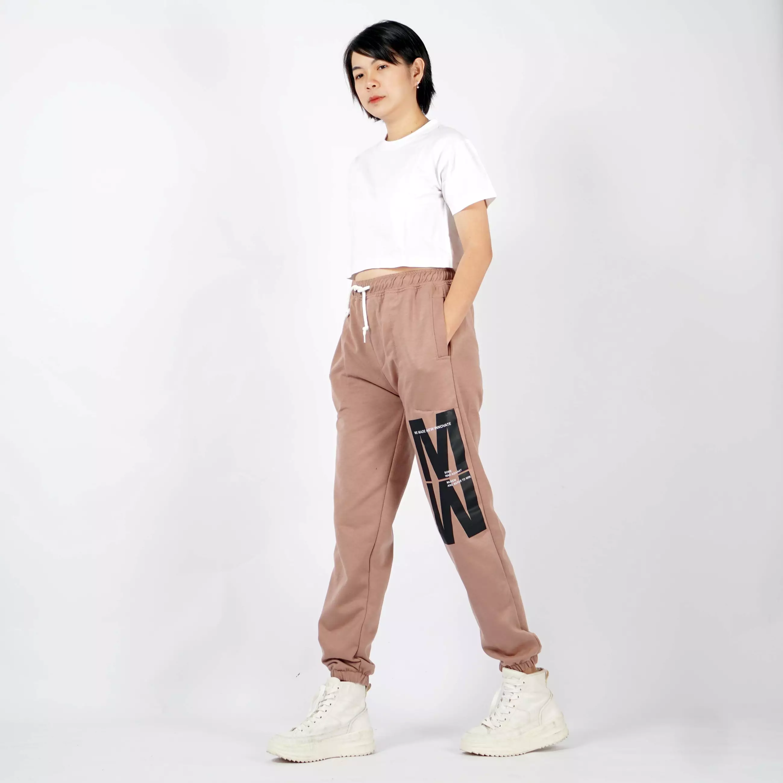  MERIS Celana Olahraga Celana Training Pant Celana Lari Wanita - Moka