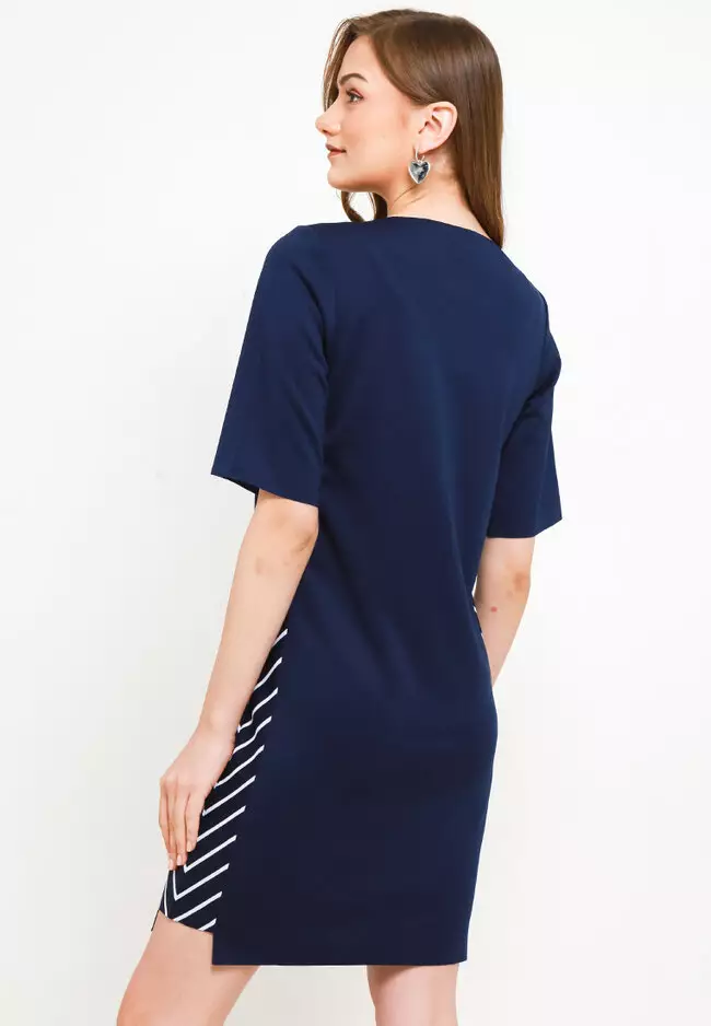 Unfinished Dresses Detail Stripe