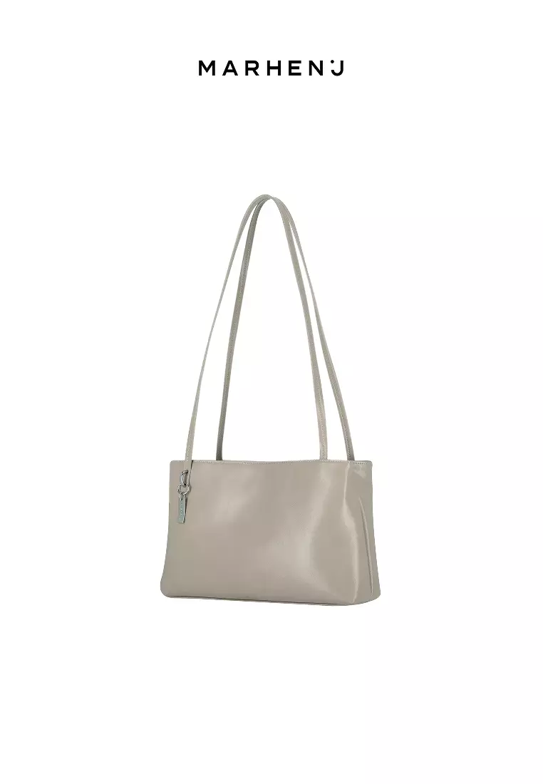 LOMI Vegan Leather Shoulder Bag Oatmeal