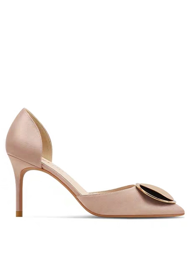 8CM Round Buckle Hollow High Heel Shoes DJX19-c