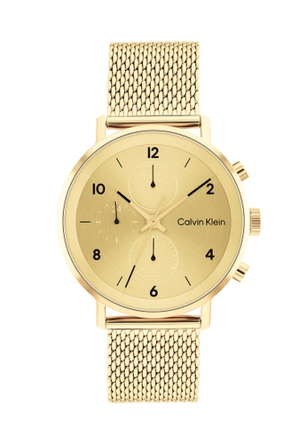 Calvin Klein Watches CK25200109 Men's Gold Stainless Steel Bracelet And Gold  Dial Quartz Watch | ZALORA Philippines