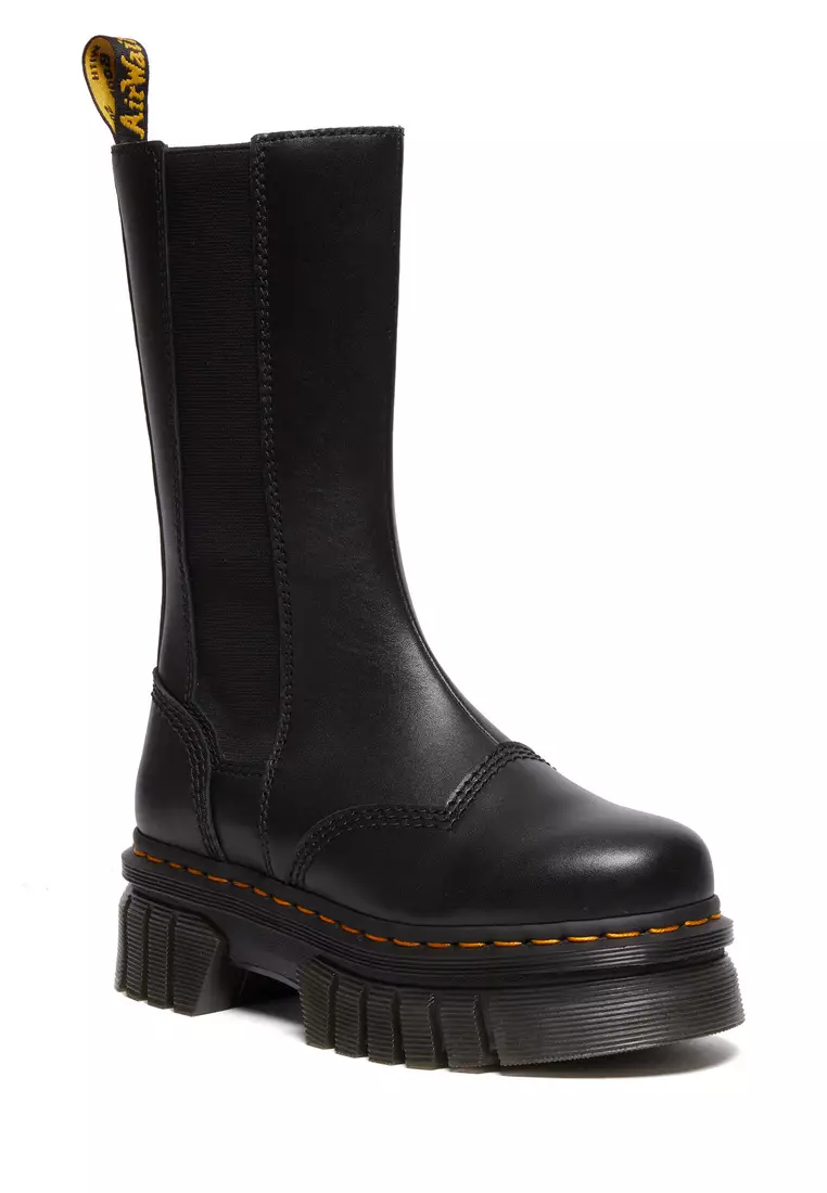 dr martens tall black boots