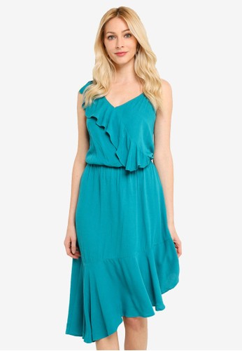 Jual Lc Waikiki Ruffle Detailed Asymmetrical Viscose Dress Original Zalora Indonesia