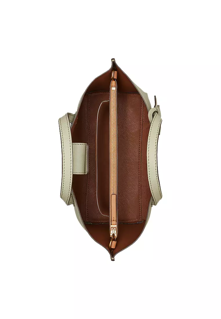 Perry Small Pick-Stitch Small Triple Compartment Tote Bag Pine Frost 135877