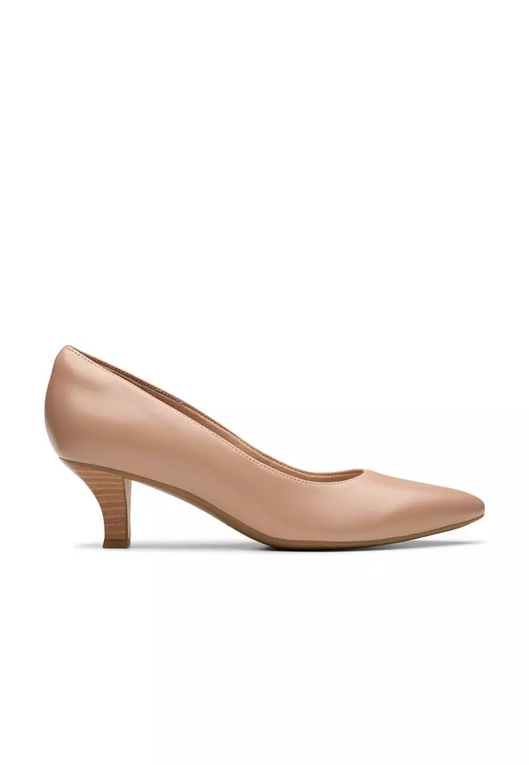 Buy CLARKS Womens Kepley Vine High Heel Shoes Warm Beige Leather