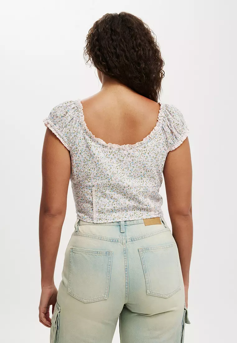 Kara Cap Sleeves Top