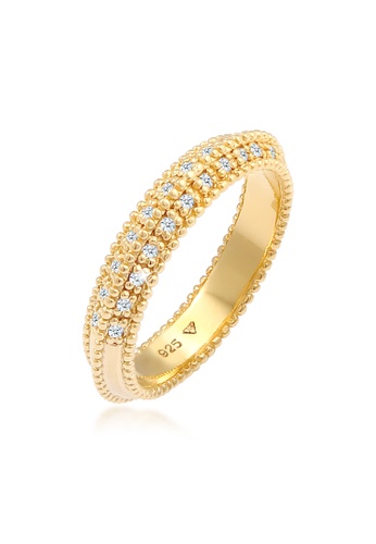Elli Jewelry white Ring Engagement Diamond Gold Plated 3BDD5AC90839C3GS_1