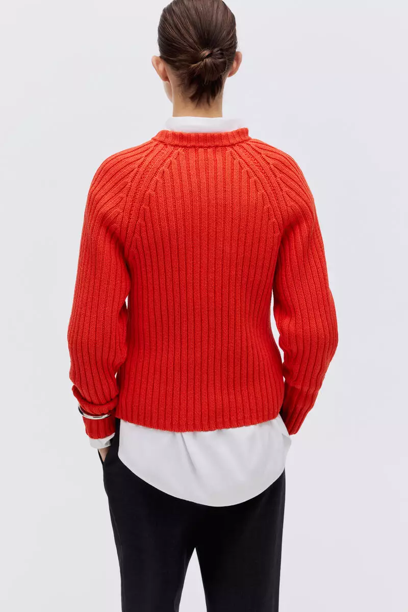 Rib-knit jumper