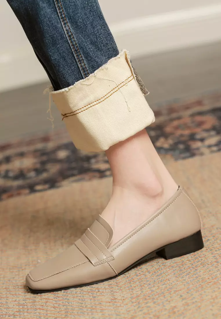 Square Toe Leather Loafer TH8688-2