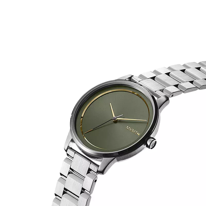 Jam Tangan Pria MVMT Profile 28000188-D Tropic Haze Green Dial Stainless Steel Strap