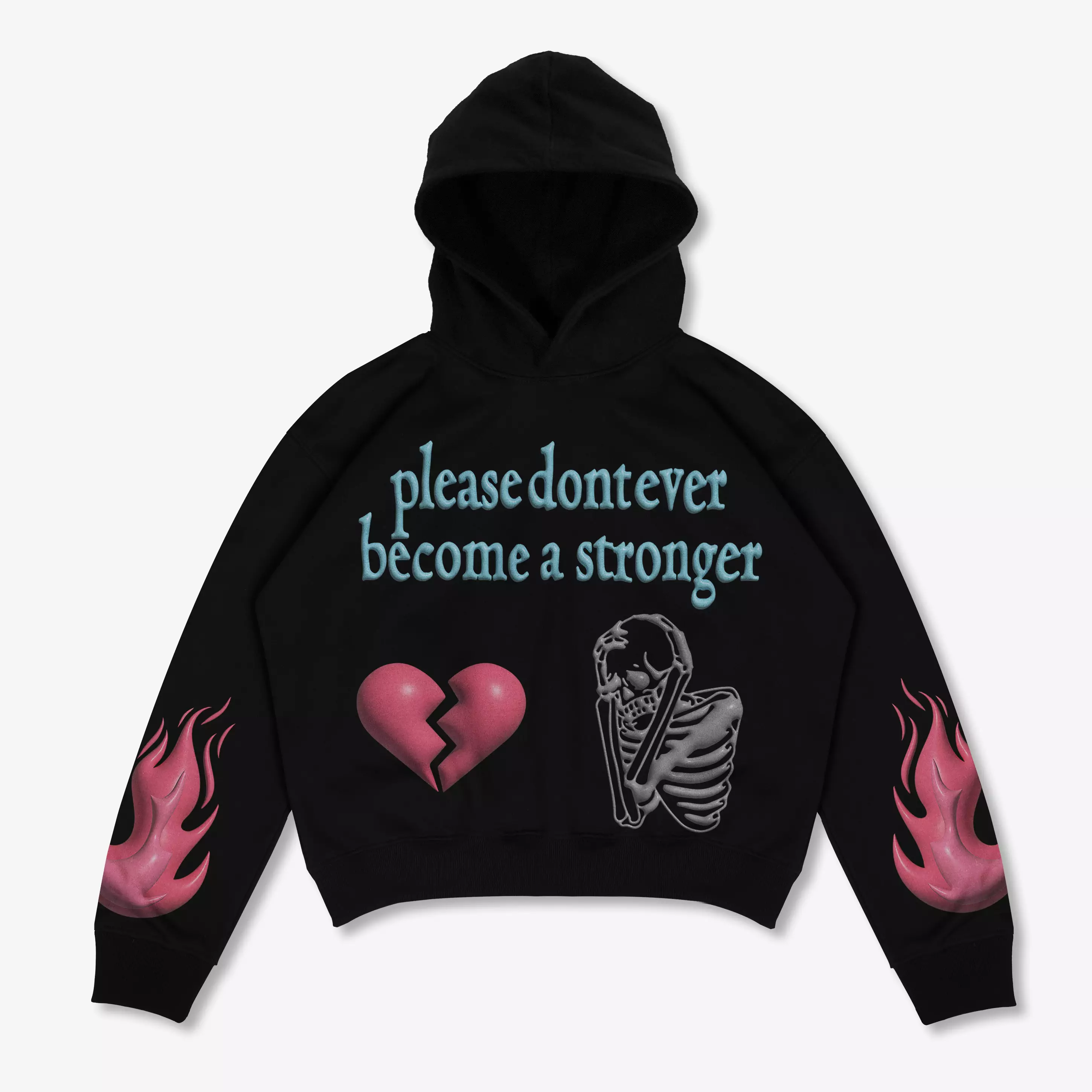 OOTDSUPPLY Hoodie Boxy Fit 375gsm Stronger Black l Hoodie Boxyfit Heavyweight | HDB003