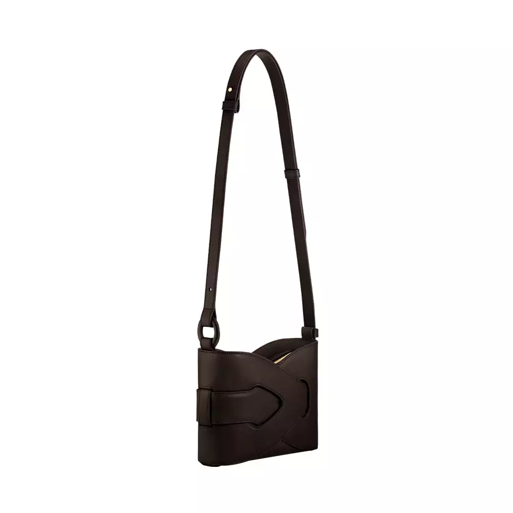 Jual Polene Nodde Crossbody Bag Calfskin Leather Ebene Original 2025 ...