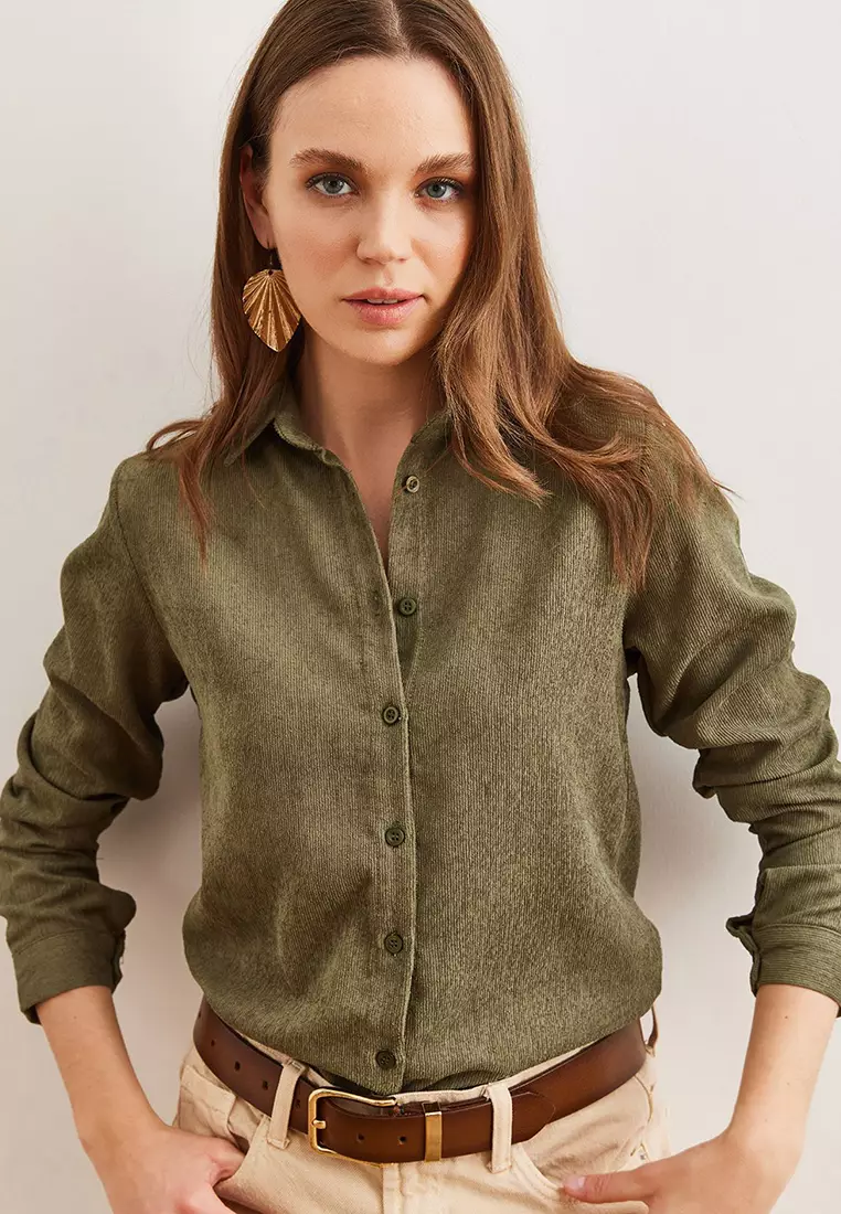 Long Sleeves Corduroy Shirt