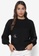 Calvin Klein black A-Shadow Logo Puff Sleeve Sweater 7C5ADAA6980D7AGS_1